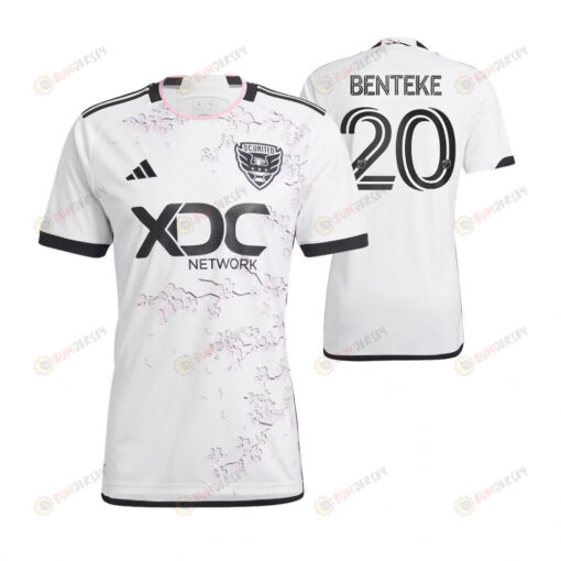 Christian Benteke 20 D.C. United 2023/24 Away Men Jersey - White