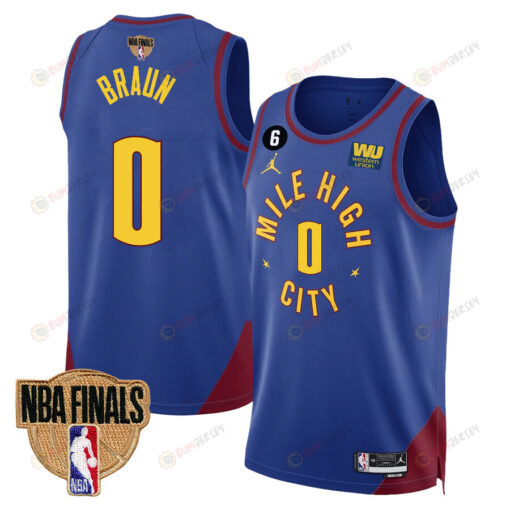 Christian Braun 0 Denver Nuggets Final Champions 2023 Swingman Jersey - Blue