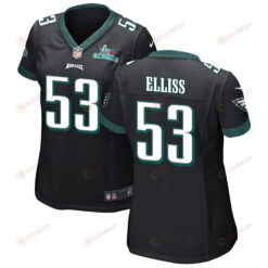 Christian Elliss 53 Philadelphia Eagles Super Bowl LVII Champions WoMen's Jersey - Black
