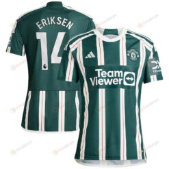 Christian Eriksen 14 Manchester United 2023/24 Away Men Jersey - Green