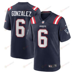 Christian Gonzalez 6 New England Patriots Game Men Jersey - Navy