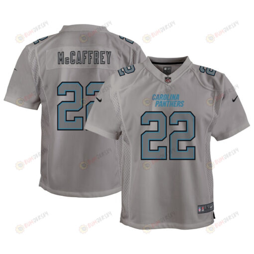 Christian McCaffrey 22 Carolina Panthers Youth Atmosphere Game Jersey - Gray