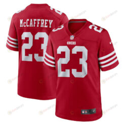 Christian McCaffrey 23 San Francisco 49ers Game Player Jersey - Scarlet