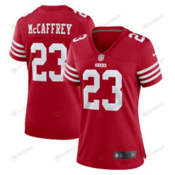 Christian McCaffrey 23 San Francisco 49ers Women's Game Player Jersey - Scarlet