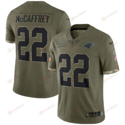 Christian McCaffrey Carolina Panthers 2022 Salute To Service Limited Jersey - Olive