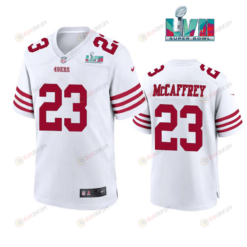 Christian Mccaffrey 23 San Francisco 49Ers Super Bowl LVII White Men's Jersey