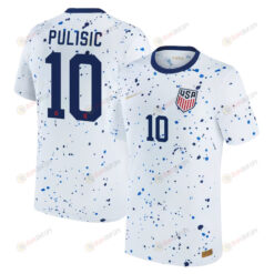 Christian Pulisic 10 USMNT 2023 Home Jersey - White