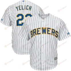 Christian Yelich Milwaukee Brewers Big And Tall Alternate Cool Base Player Jersey - White
