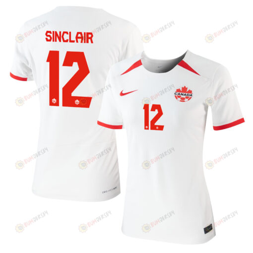 Christine Sinclair 12 Canada Women's National Team 2023-24 World Cup Away Women Jersey