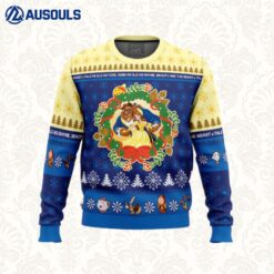 Christmas Beauty and the Beast Disney Ugly Sweaters For Men Women Unisex