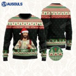 Christmas Begins With Christ Jesus For Unisex Ugly Sweaters For Men Women Unisex