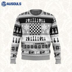 Christmas Chess Board Games Ugly Sweaters For Men Women Unisex