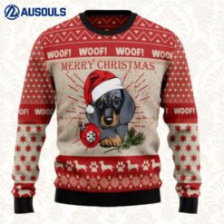 Christmas Dachshund Dog Ugly Sweaters For Men Women Unisex