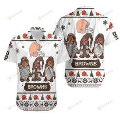 Christmas Gnomes Cleveland Browns Christmas ??3D Printed Hawaiian Shirt