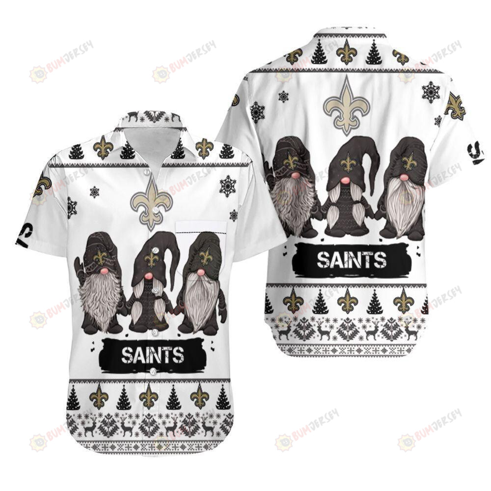 Christmas Gnomes New Orleans Saints Christmas Hawaiian Shirt