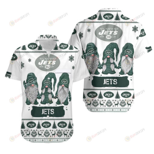 Christmas Gnomes New York Jets Christmas ??3D Printed Hawaiian Shirt