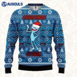 Christmas Is Pain Meeseeks Knitted Christmas Ugly Sweaters For Men Women Unisex
