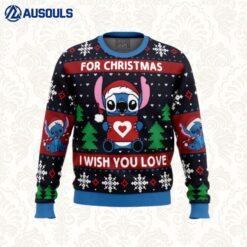 Christmas Love Stitch Ugly Sweaters For Men Women Unisex