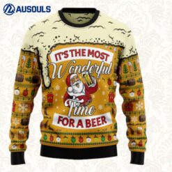 Christmas Most Wonderful Time For Beer Ugly Sweaters For Men Women Unisex