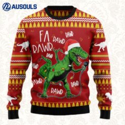 Christmas Singing Dinosaur Ugly Sweaters For Men Women Unisex