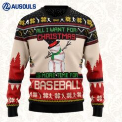Christmas Time For Baseball Ugly Sweaters For Men Women Unisex