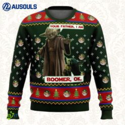 Christmas Yoda Boomer Ugly Sweaters For Men Women Unisex