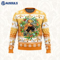 Christmas Zenitsu Agatsuma Demon Slayer Ugly Sweaters For Men Women Unisex