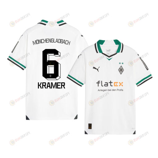 Christoph Kramer 6 Borussia M?nchengladbach 2023-24 Home YOUTH Jersey - White