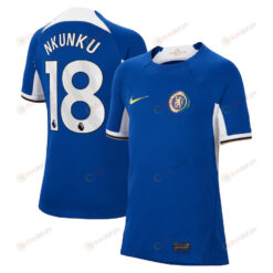 Christopher Nkunku 18 Chelsea 2023/24 Home YOUTH Jersey - Blue