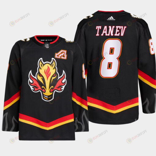 Christopher Tanev 8 Calgary Flames Black Jersey 2022-23 Blasty Alternate Primegreen