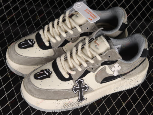 Chrome Hearts x Nike Air Force 1 '07 Low Dark Grey Black Shoes Sneakers