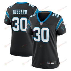 Chuba Hubbard 30 Carolina Panthers Women's Team Game Jersey - Black