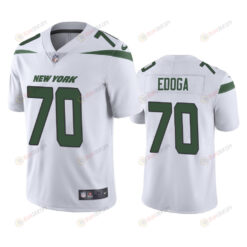 Chuma Edoga 70 New York Jets White Vapor Limited Jersey