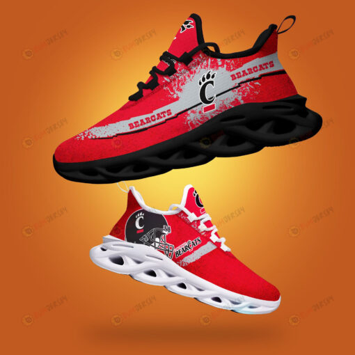 Cincinnati Bearcats Logo Helmet And Splatter Pattern 3D Max Soul Sneaker Shoes