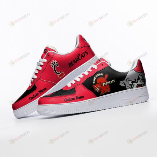 Cincinnati Bearcats Mascot Logo Pattern Custom Name Air Force 1 Printed