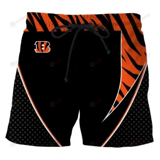 Cincinnati Bengals Black Orange Hawaiian Shorts Summer Shorts Men Shorts - Print Shorts