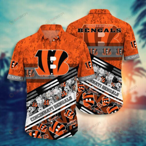 Cincinnati Bengals Camo Summer ??3D Printed Hawaiian Shirt
