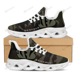 Cincinnati Bengals Camouflage Design Pattern 3D Max Soul Sneaker Shoes