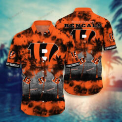 Cincinnati Bengals Coconut Tree Distressed ??3D Printed Hawaiian Shirt