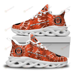 Cincinnati Bengals Custom Name Logo Pattern 3D Max Soul Sneaker Shoes In Orange And White