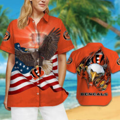 Cincinnati Bengals Flag American??3D Printed Hawaiian Shirt