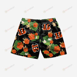 Cincinnati Bengals Floral Hawaiian Men Shorts Swim Trunks - Print Shorts