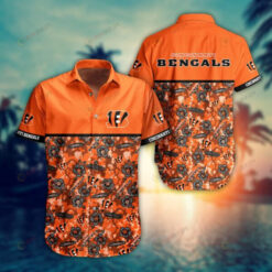 Cincinnati Bengals Flower And Surf Board ??3D Printed Hawaiian Shirt