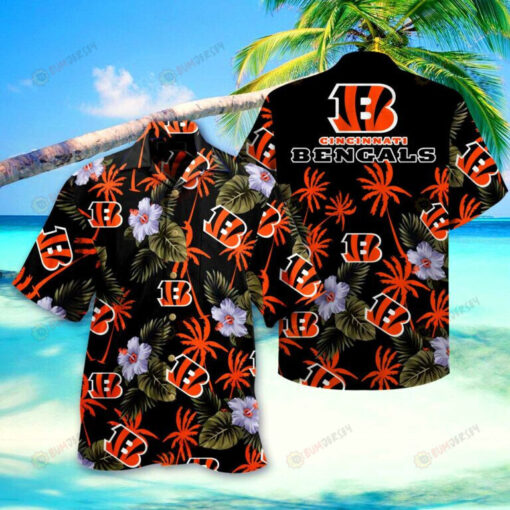 Cincinnati Bengals Flower Summer And Logo 3D Printed Hawaiian Shirt