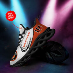 Cincinnati Bengals Logo Baseball Pattern Custom Name 3D Max Soul Sneaker Shoes