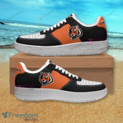Cincinnati Bengals Logo Black/Orange Air Force 1 Shoes Sneaker