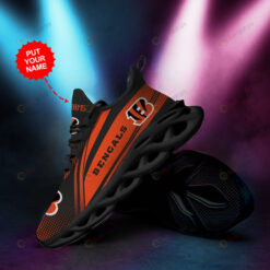 Cincinnati Bengals Logo Polka Dot Pattern Custom Name 3D Max Soul Sneaker Shoes
