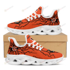 Cincinnati Bengals Logo Root Pattern Custom Name 3D Max Soul Sneaker Shoes