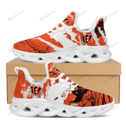 Cincinnati Bengals Logo Slick Pattern Custom Name 3D Max Soul Sneaker Shoes