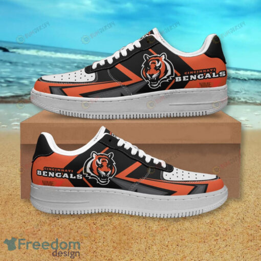 Cincinnati Bengals Symbol Logo Black/Orange Air Force 1 Shoes Sneaker